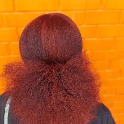 maroon dyed hair