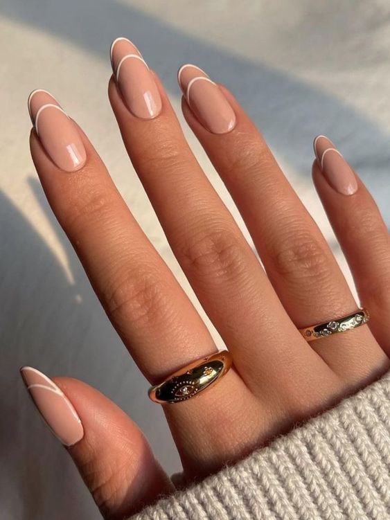 36 Classy Nail Designs With Sophisticated Vibes | Beige nails, Classy almond  nails, Neutral nails